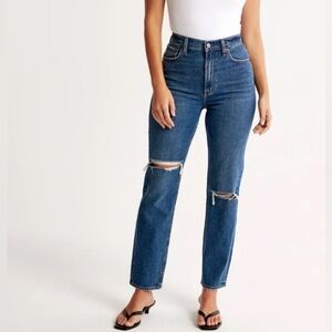 Abercrombie and Fitch Ultra High Rise Ankle Straight Jean